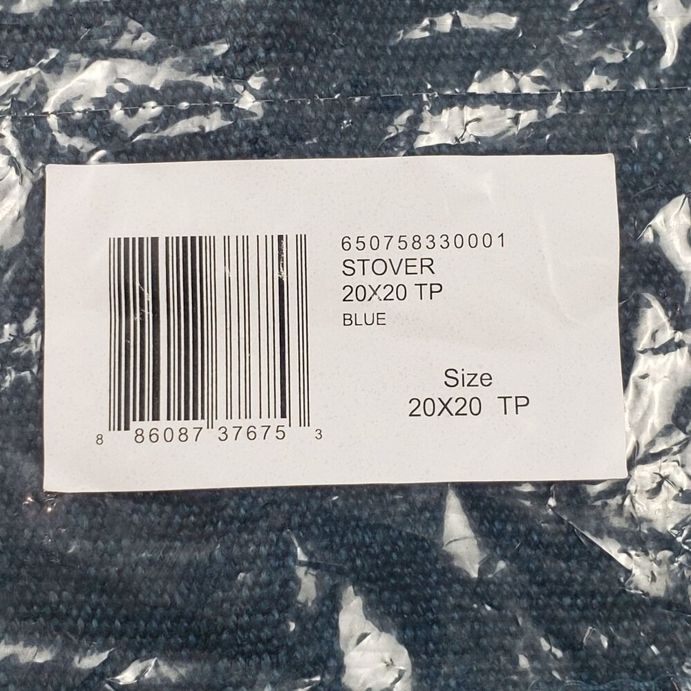 Ralph Lauren Stover Artisan Linen Patchwork Throw Pillow Cover Only 20x20 Blue - Picture 15 of 16